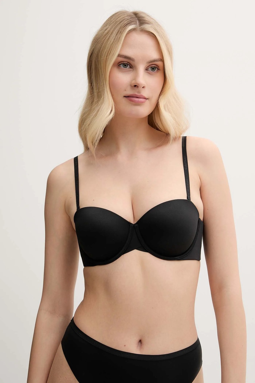 

Сутиен Calvin Klein Underwear в черно с изчистен дизайн LV00QF7537, Черен