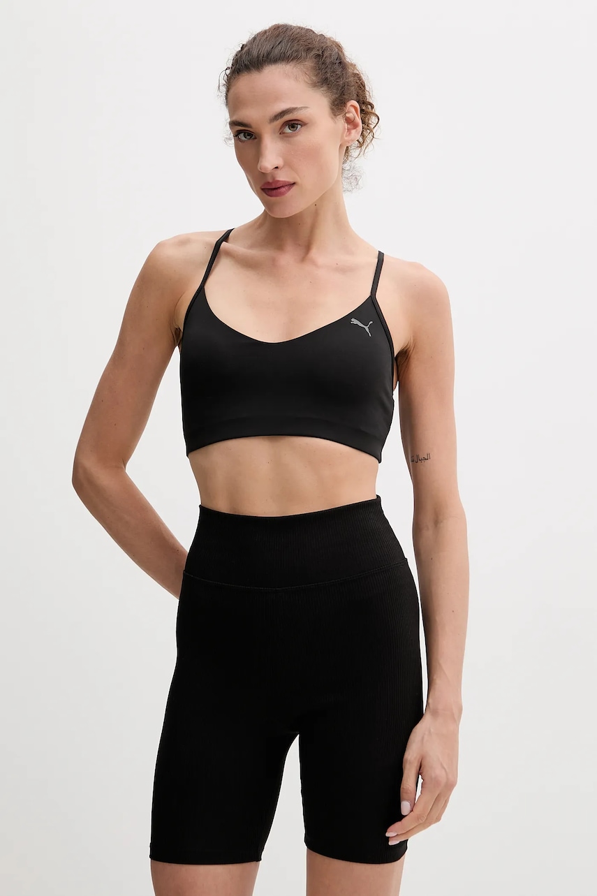 Puma sutien sport Move culoarea verde, uni, 526860