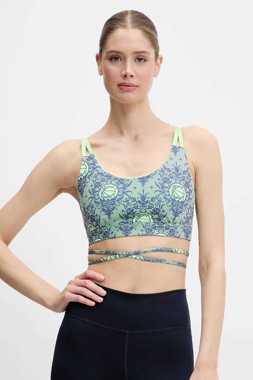 Puma sutien sport Lace Em Up culoarea verde, modelator, 630289