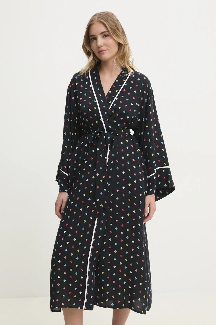 Халат Dkny цвет чёрный YI10043 Халат Dkny цвет чёрный YI10043