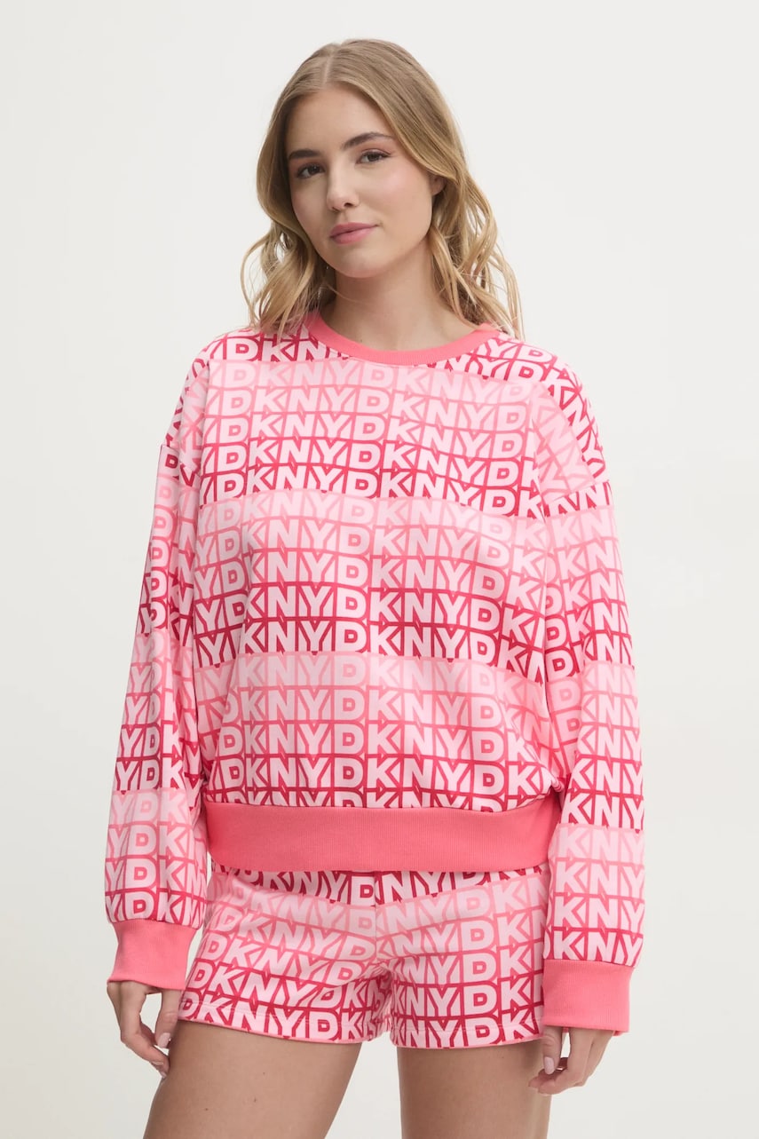 Dkny pijama femei, culoarea roz, YI50040