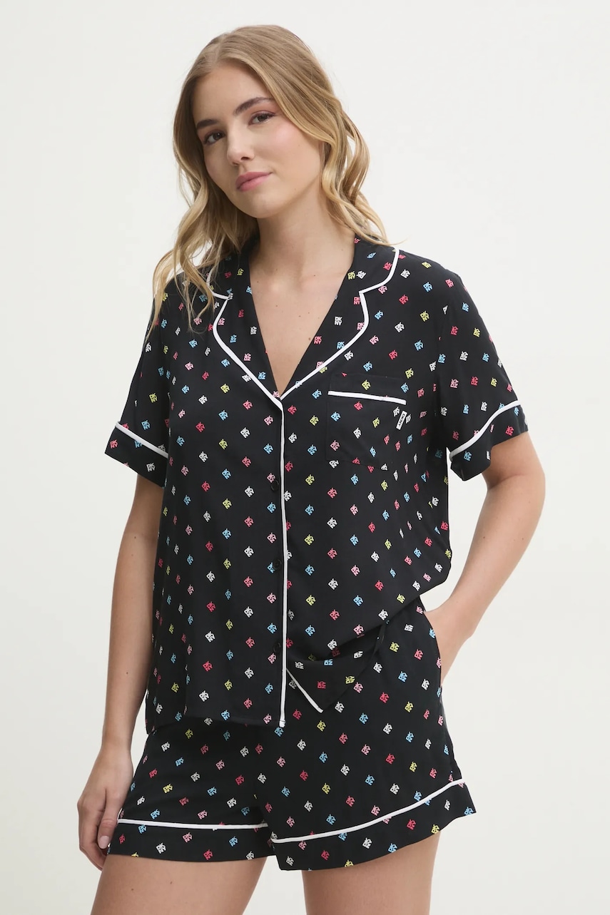Dkny pijama femei, culoarea negru, YI50043 Dkny pijama femei, culoarea negru, YI50043
