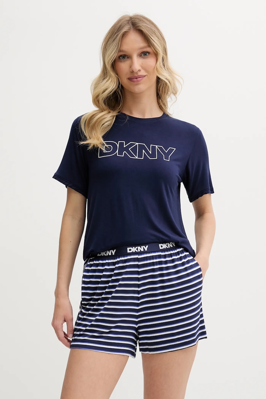 Dkny pijama culoarea bleumarin, YI70051