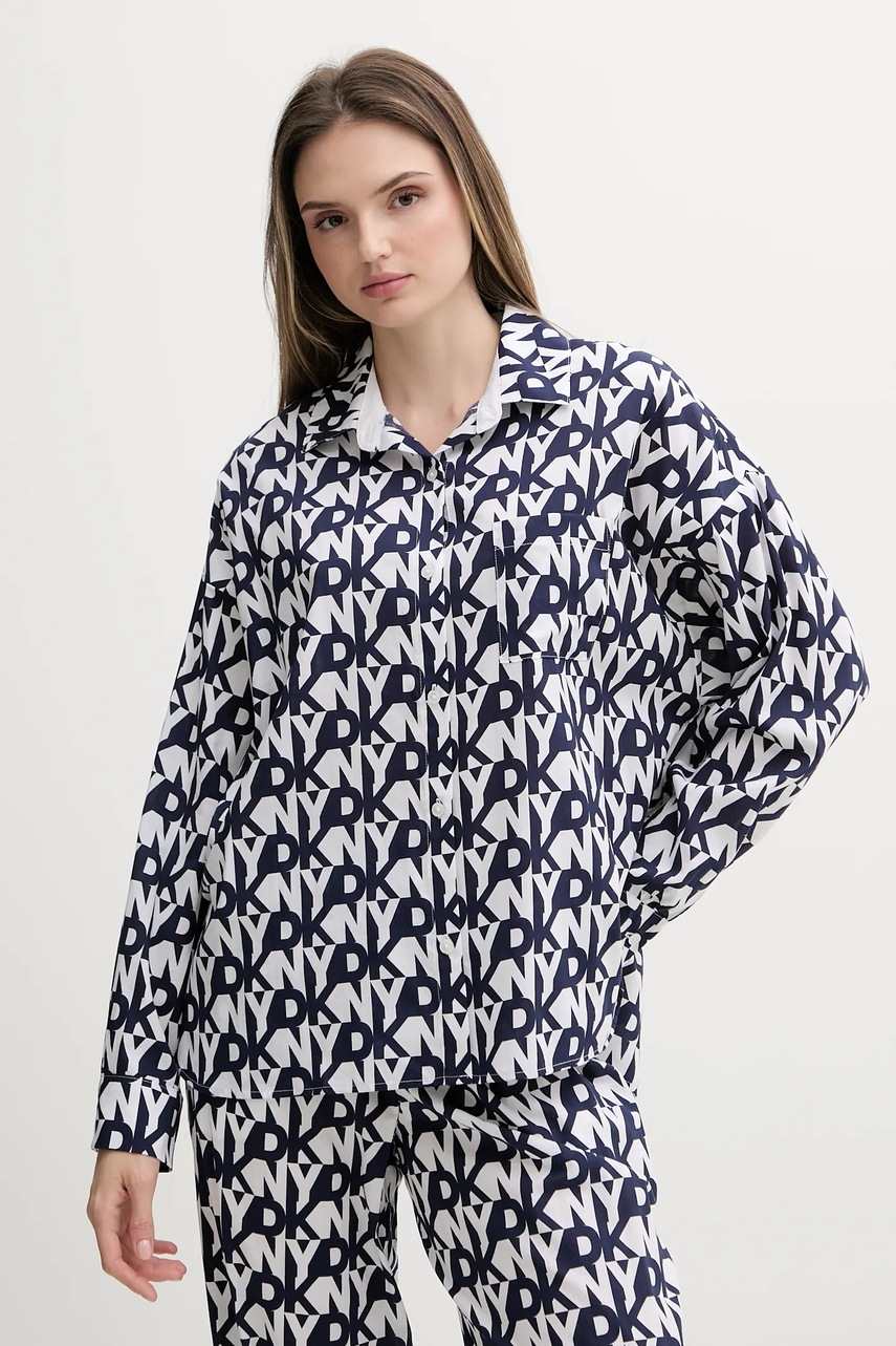 Пижама Dkny цвет синий хлопковое YI90048
