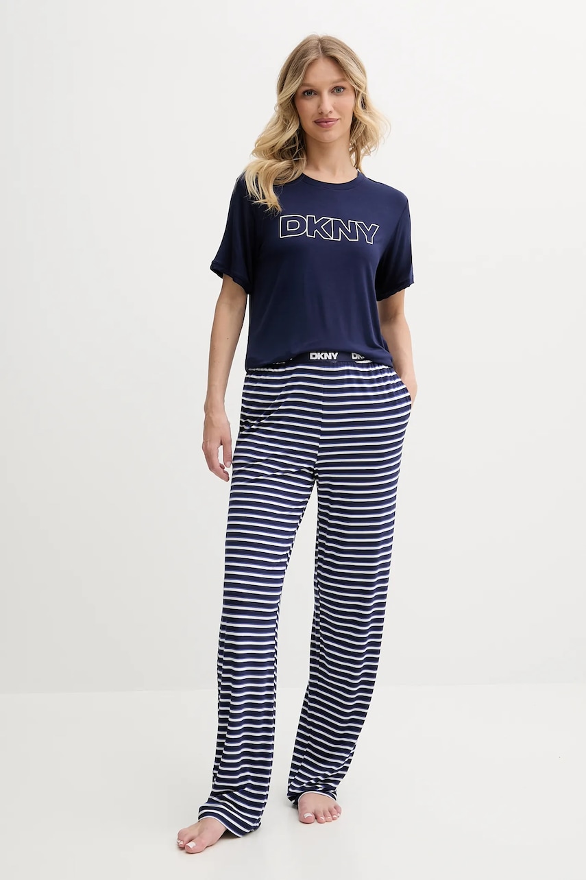 Dkny pijama culoarea bleumarin, YI90051