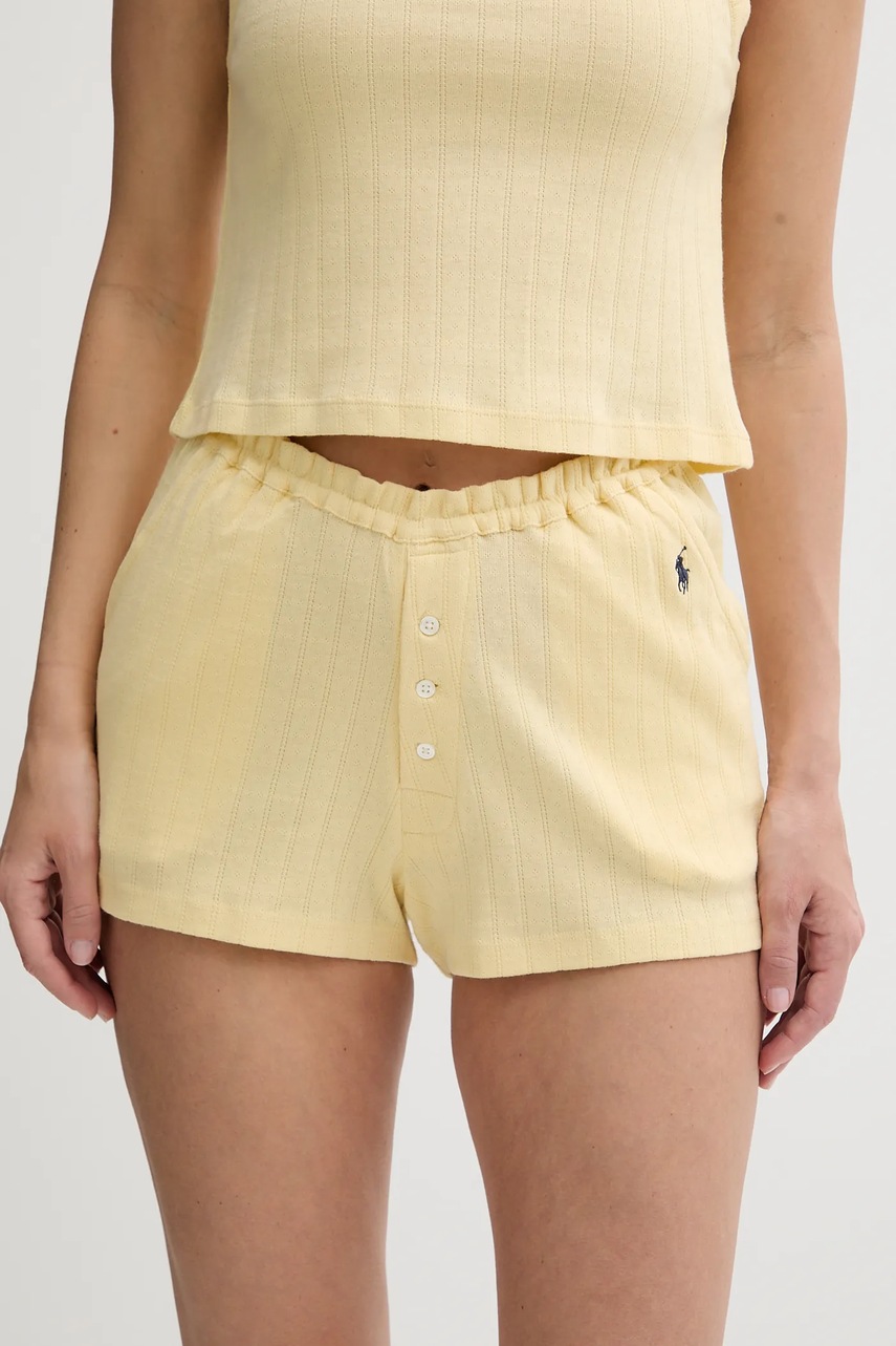 Polo Ralph Lauren pamut pizsama sárga, pamut, 4P0232 termék 2. képe