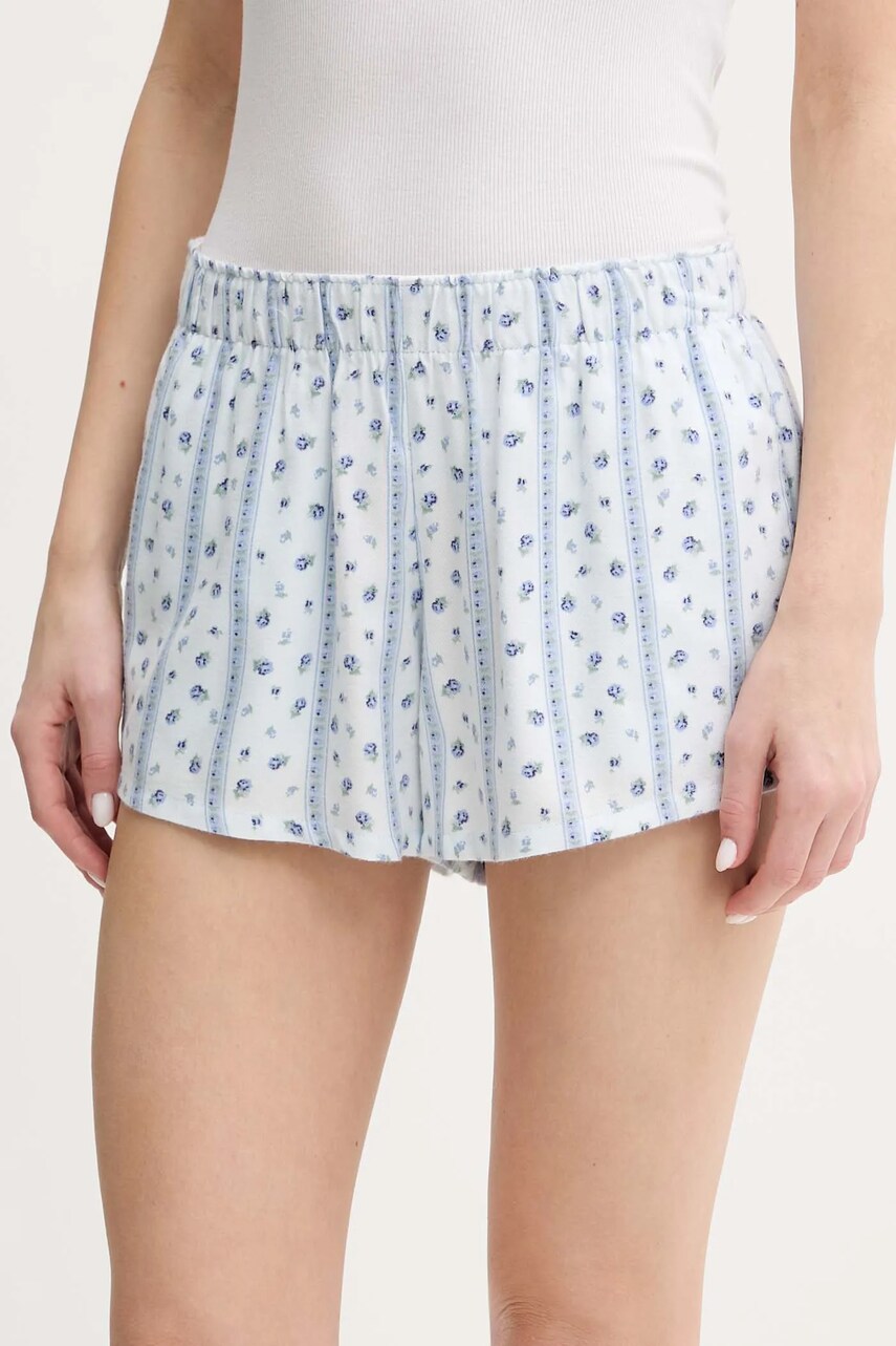 Levně Pyžamové šortky Hollister Co. modrá barva, KI346-5032