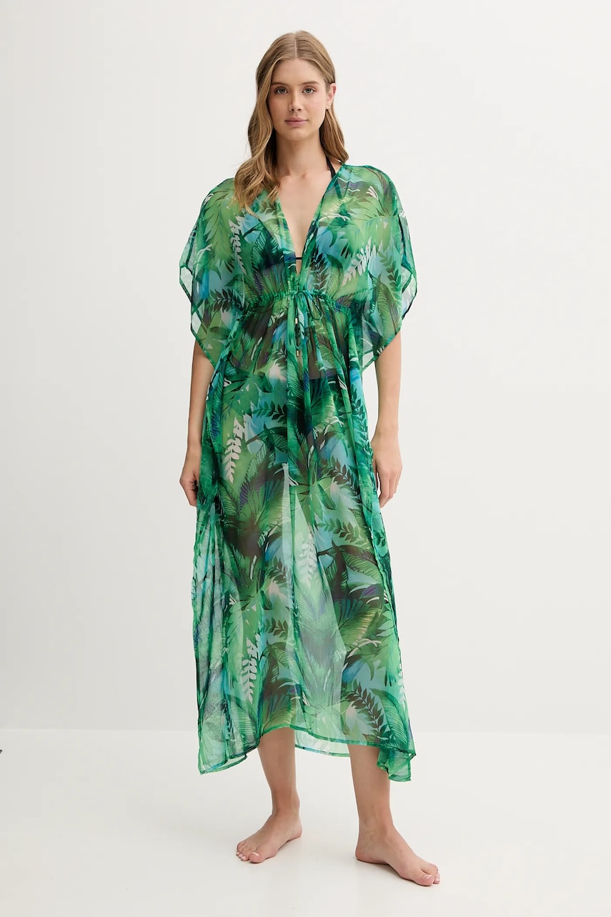 Levně Plážové šaty Lauren Ralph Lauren zelená barva, 20523278
