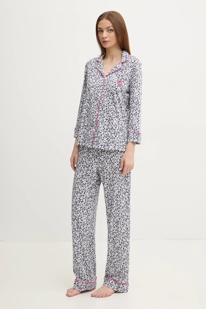 Levně Pyžamo Lauren Ralph Lauren tmavomodrá barva, ILN92401