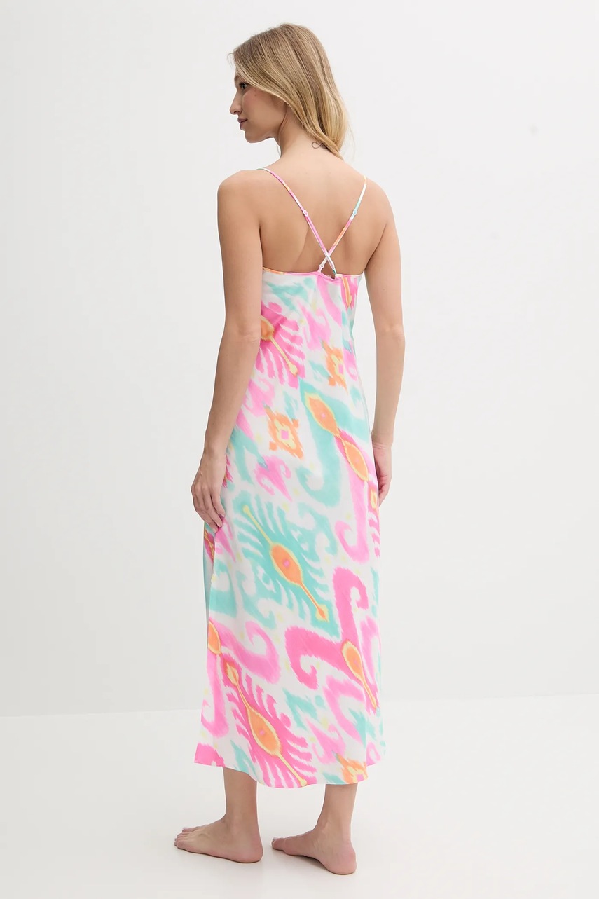 Ночная рубашка Lauren Ralph Lauren цвет розовый сатин ILN02425