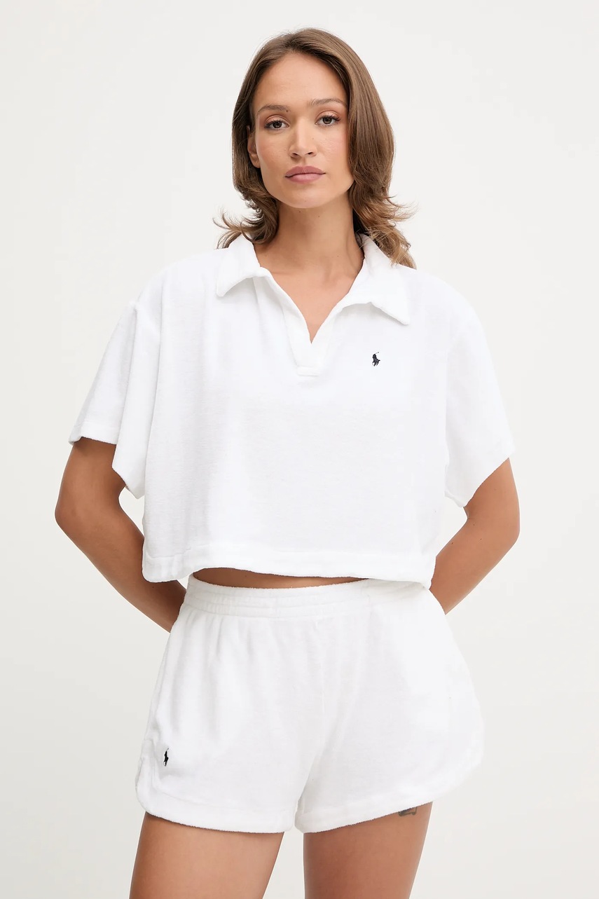 Levně Pyžamo Polo Ralph Lauren dámské, bílá barva, 21556375