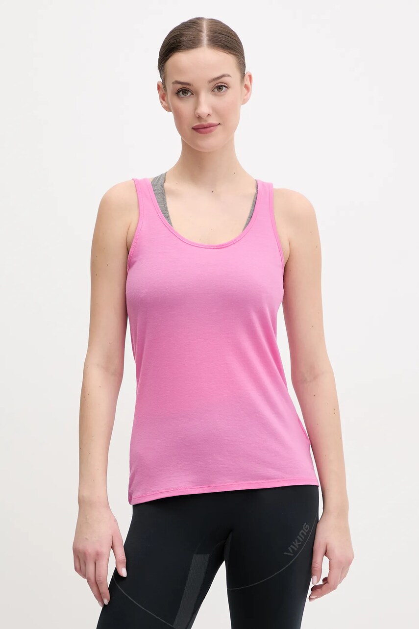 Icebreaker top functional Merino 150 Siren culoarea roz, IB1032130A81