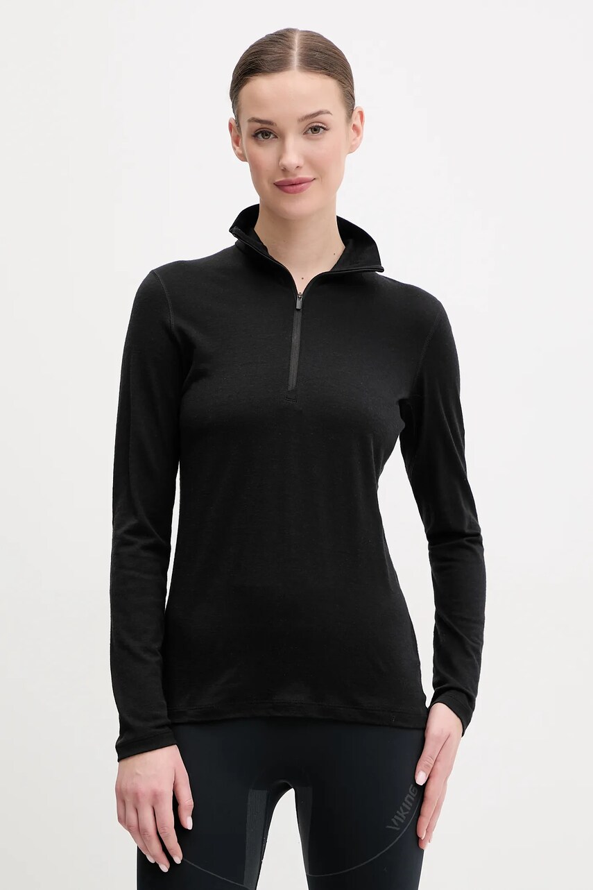 Icebreaker longsleeve funcțional Merino 200 Oasis culoarea negru, IBB043800011