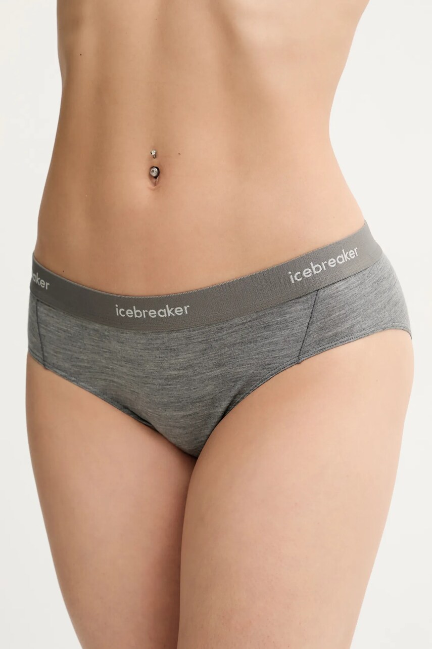 Icebreaker lenjerie functionala Sprite Hipster culoarea gri, IB0A57250131