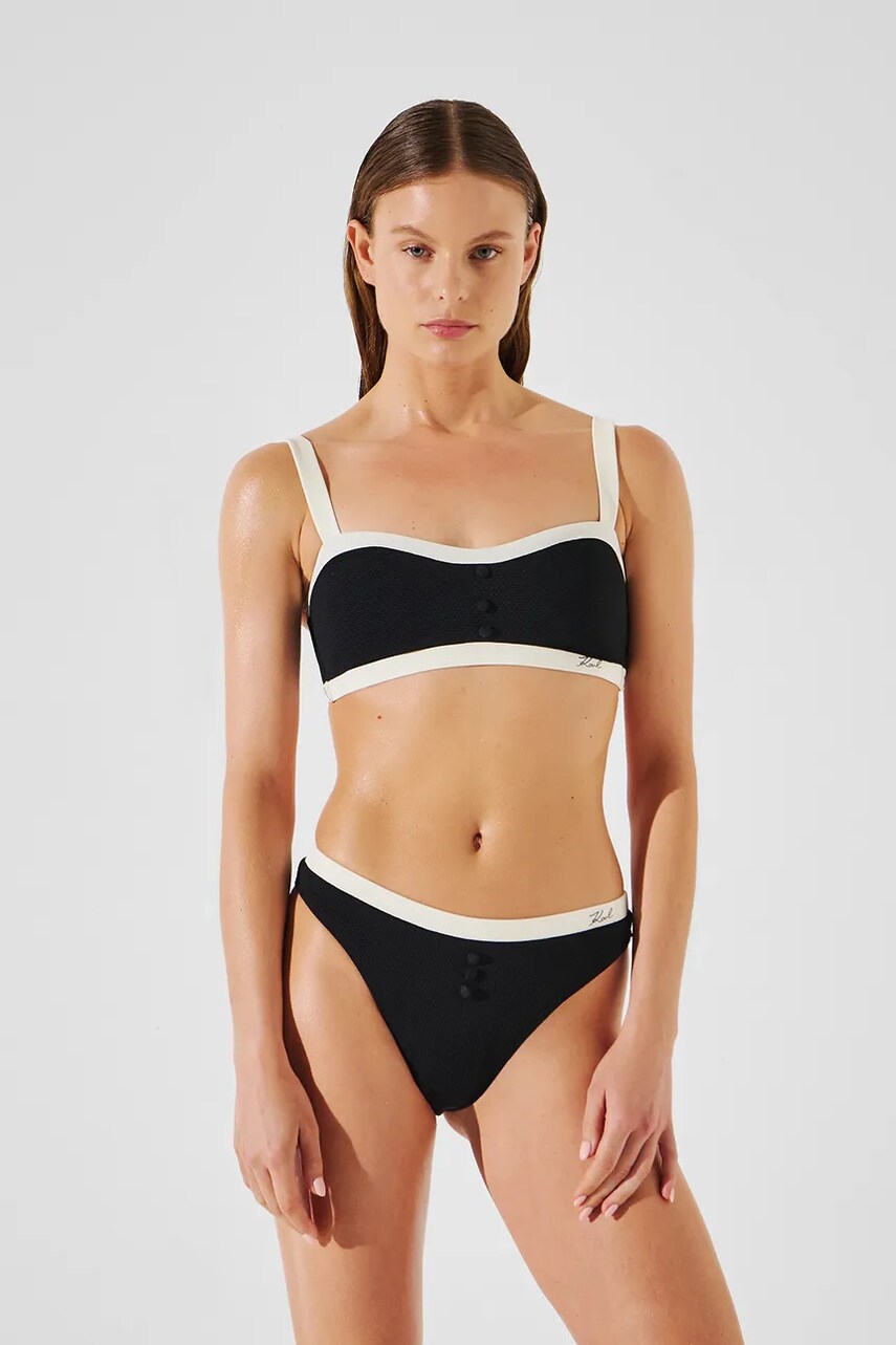 Karl Lagerfeld bikini brazilieni culoarea negru, A2W46019