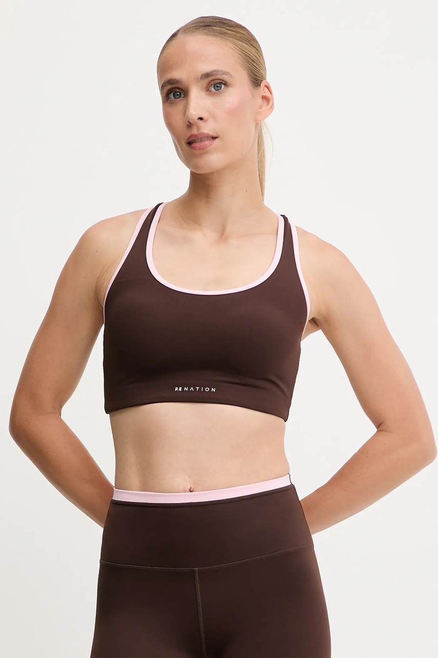 P.E Nation sutien sport Stellar culoarea maro, 243C342