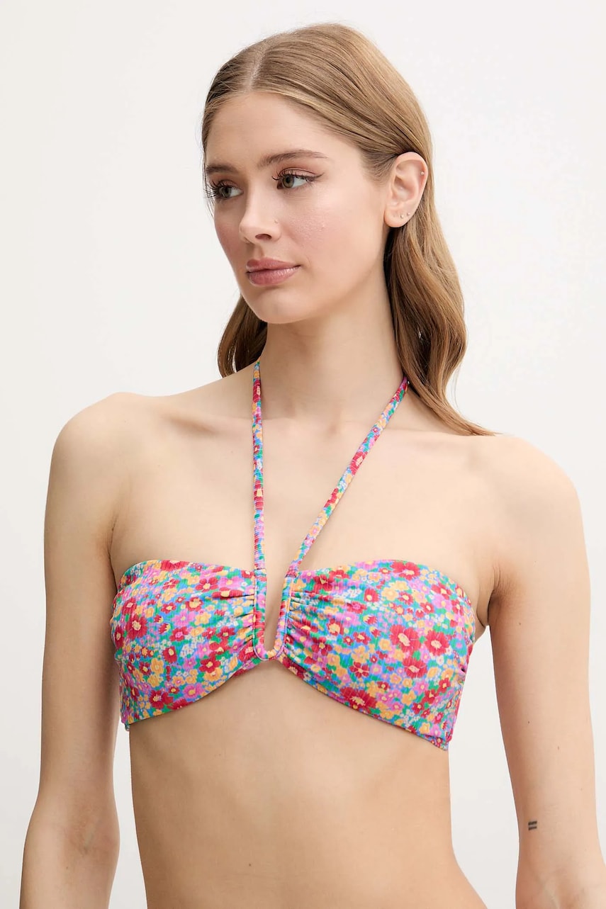 Rip Curl sutien de baie LAS FLORES culoarea rosu, cupa usor rigidizata, 0MJWSW Rip Curl sutien de baie LAS FLORES culoarea rosu, cupa usor rigidizata, 0MJWSW