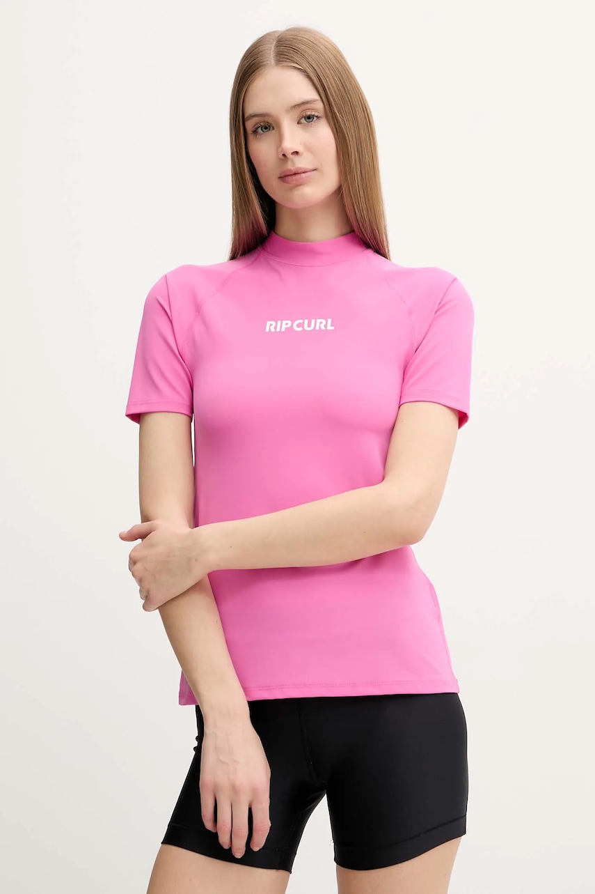Rip Curl tricou de înot culoarea roz, 17NWRV