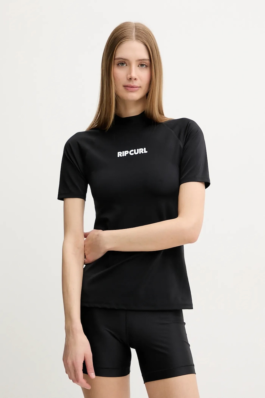 Rip Curl tricou de înot culoarea negru, 17NWRV