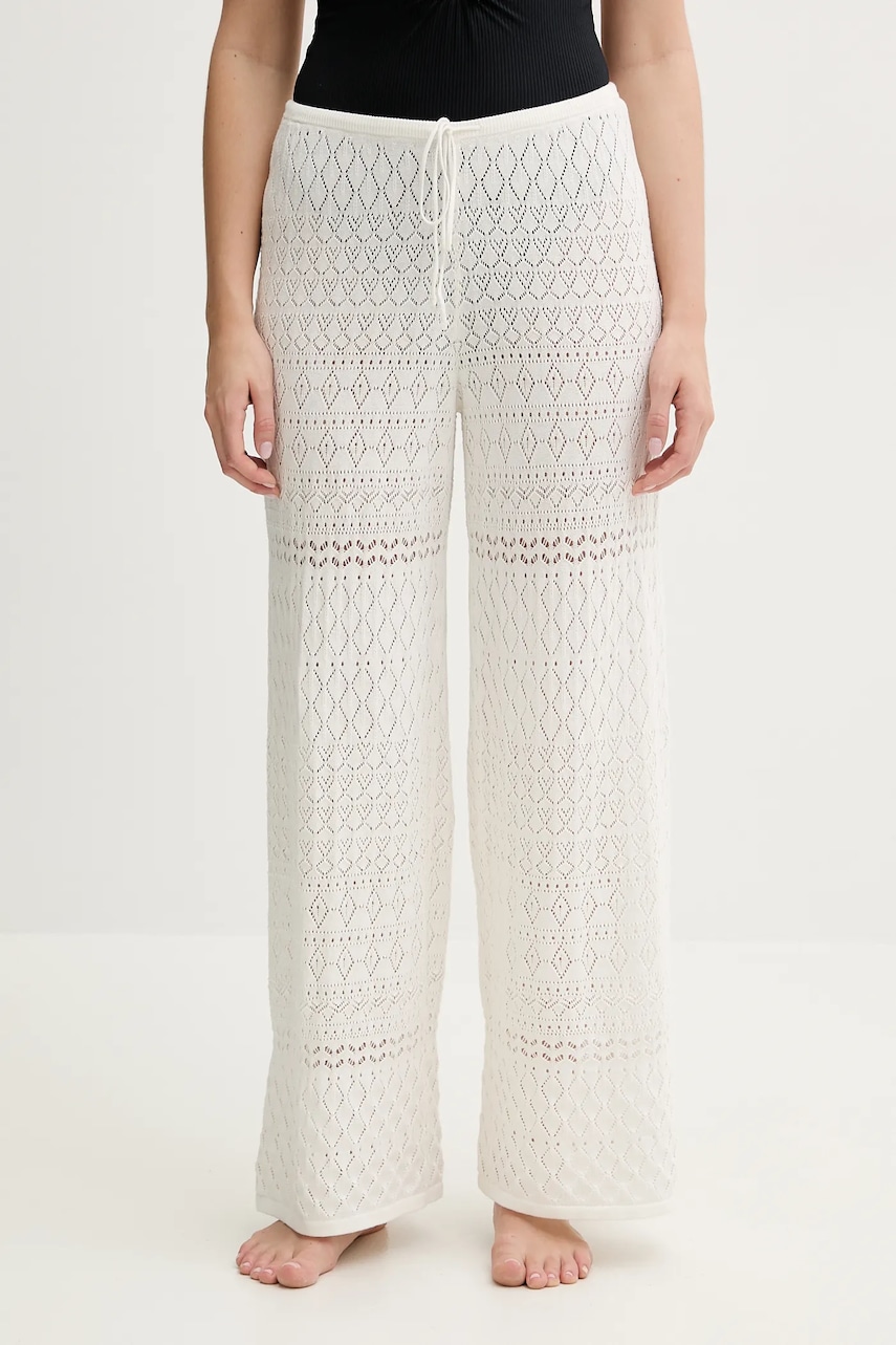 Hollister Co. pantaloni de plaja culoarea bej, KI311-5099