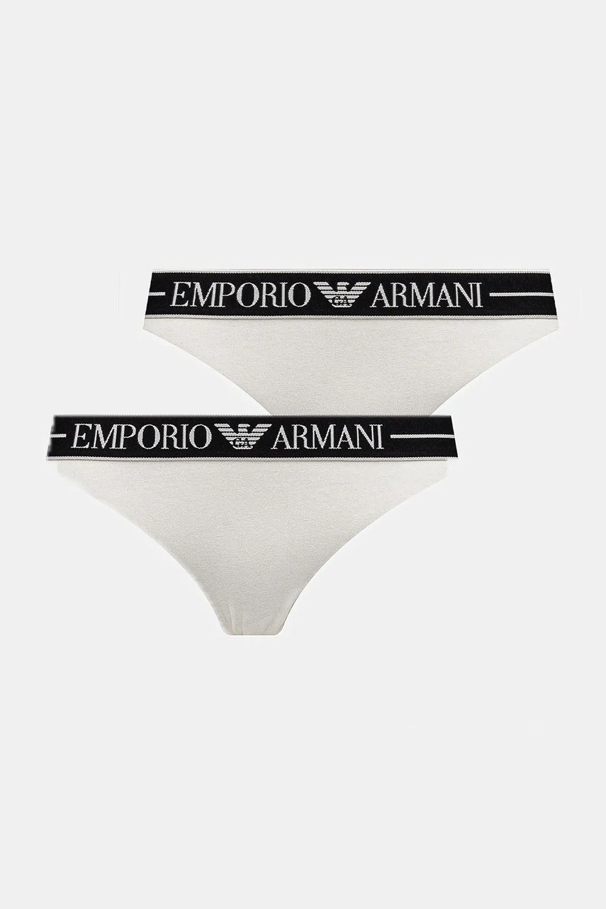 Emporio Armani Underwear chiloti 2-pack culoarea bej, EW000403 AF10881