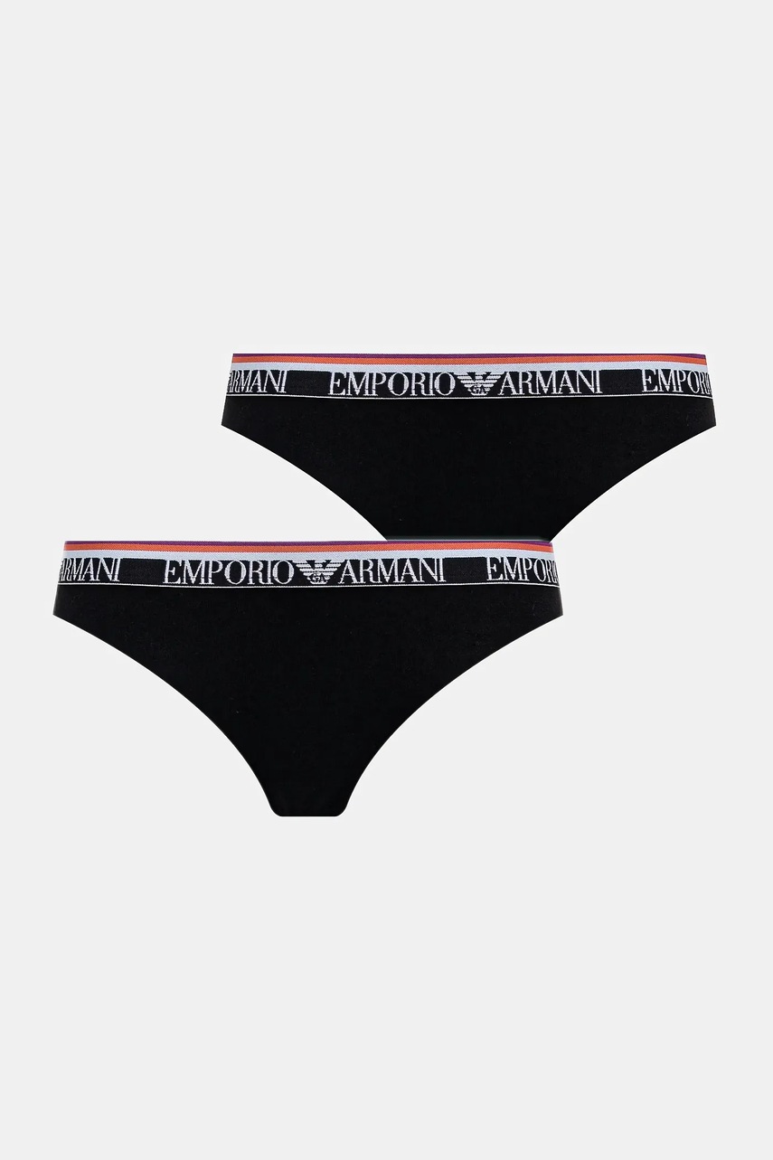 

Бикини Emporio Armani Underwear (2 чифта) в черно EW000403 AF10883, Черен
