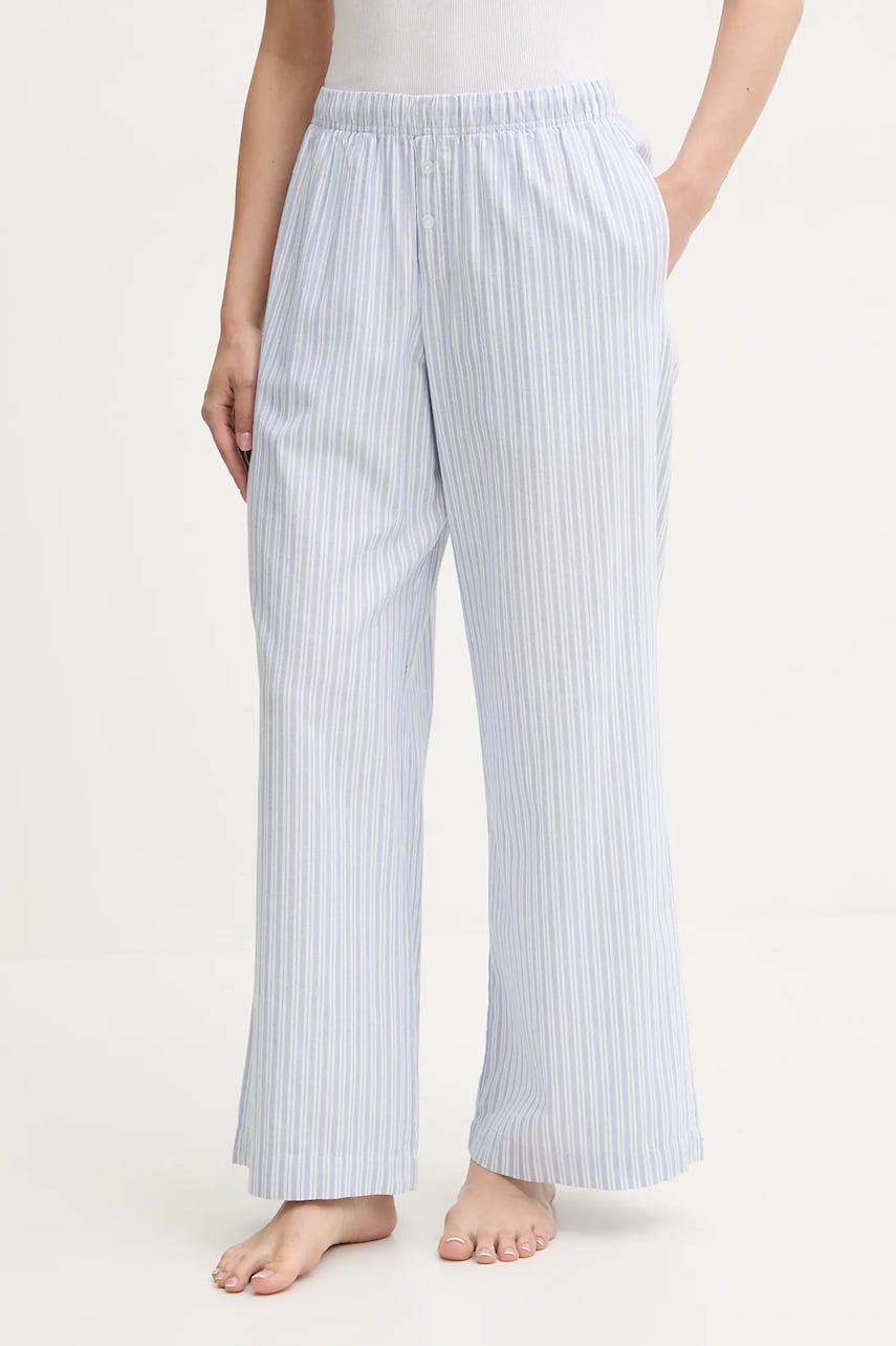 Levně Bavlněné pyžamové kalhoty Hollister Co. dámské, modrá barva, bavlněné, KI346-5011