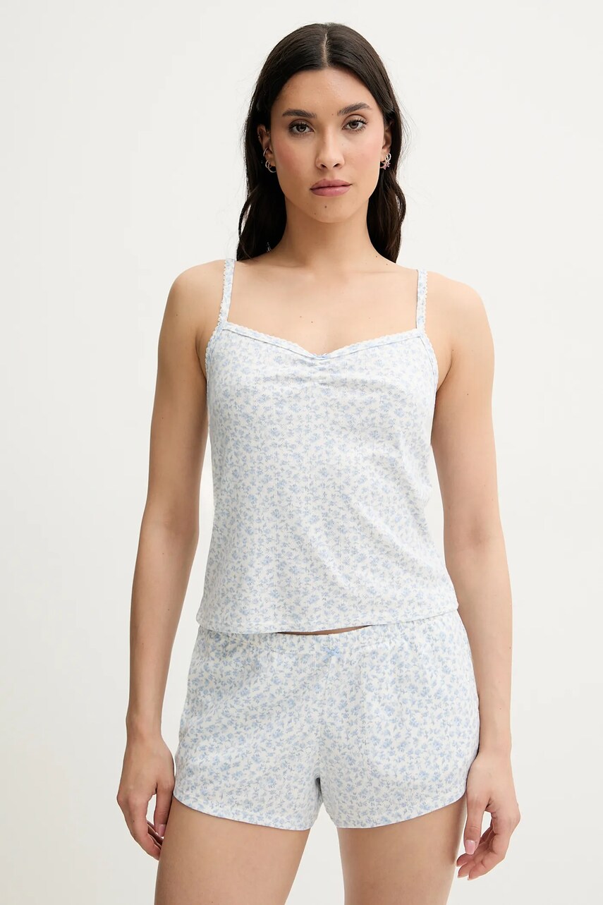 Levně Pyžamový top Hollister Co. dámský, béžová barva, KI346-5022