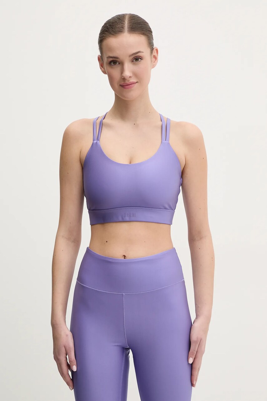 Casall sutien sport Glitz culoarea violet, uni, 25086