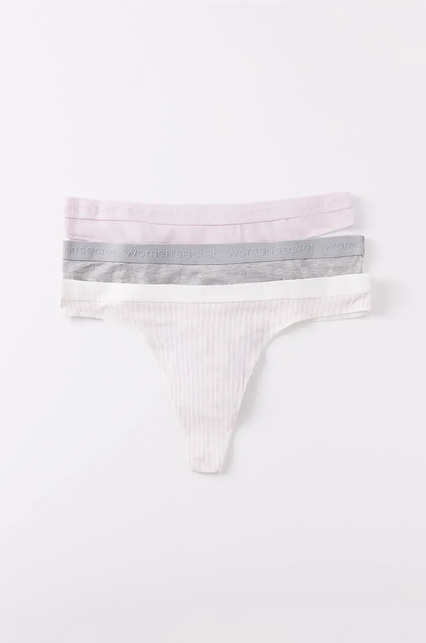 Хлопковые стринги womensecret 3 шт 4939951 Хлопковые стринги womensecret 3 шт 4939951