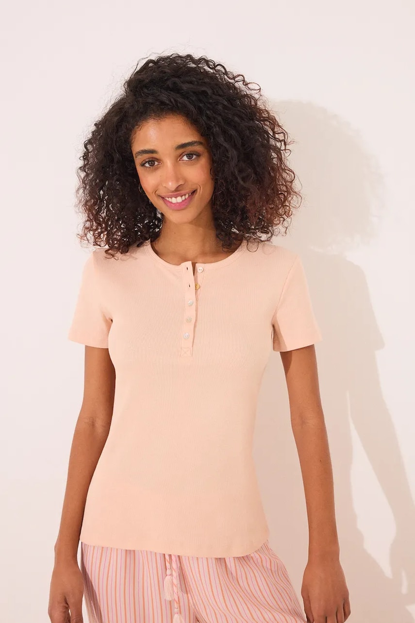 women'secret tricou de pijama femei, culoarea portocaliu, 3279700