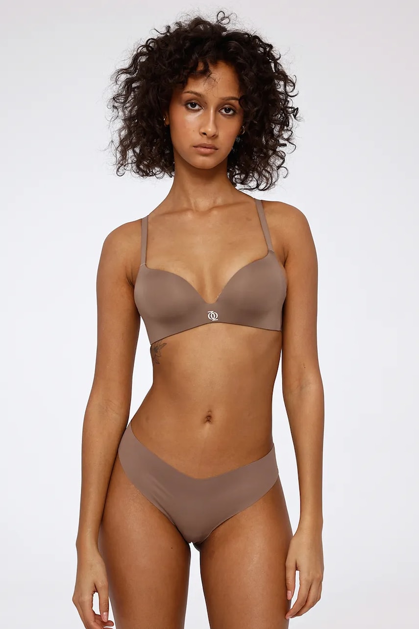 GOD SAVE QUEENS sutien TEARDROP BRA culoarea bej, uni, GSQ-135-116