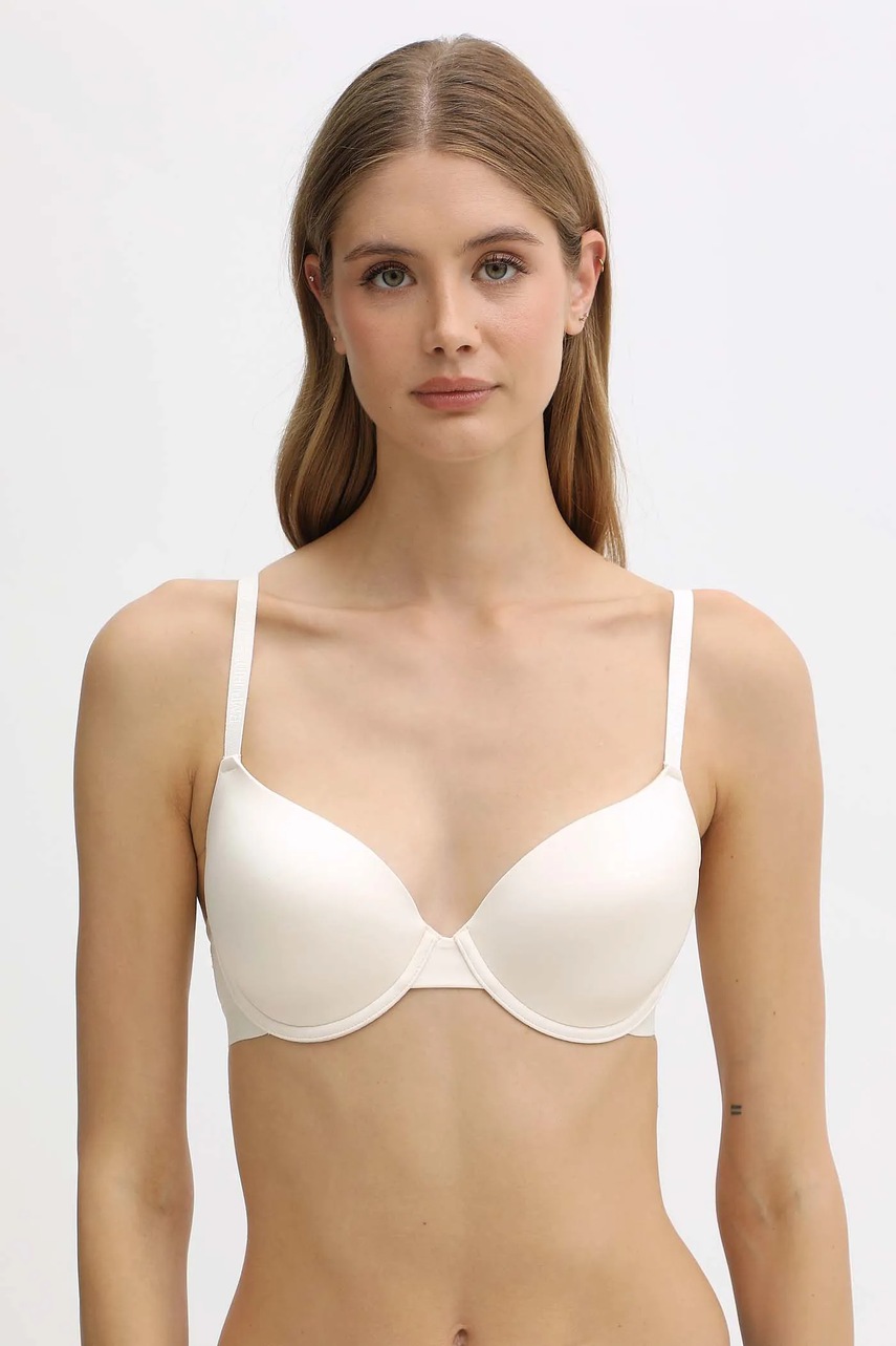 Emporio Armani Underwear sutien culoarea bej, uni, EW000417 AF10891
