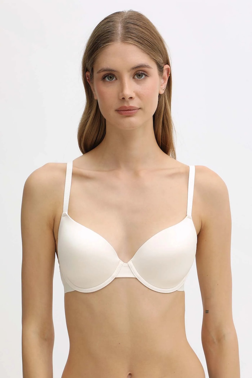 Emporio Armani Underwear sutien culoarea bej, uni, EW000417 AF10891