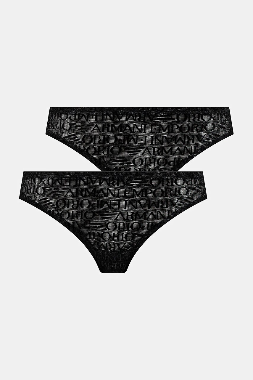 Emporio Armani Underwear chiloti brazilieni 2-pack culoarea negru, EW000402 AF10880