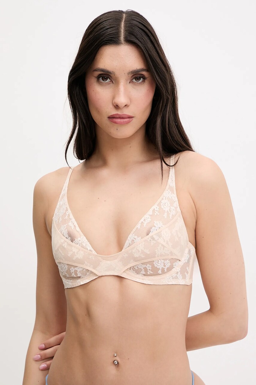 Zhilyova sutien Jill 2.0 culoarea bej, transparent, uni, 148010520