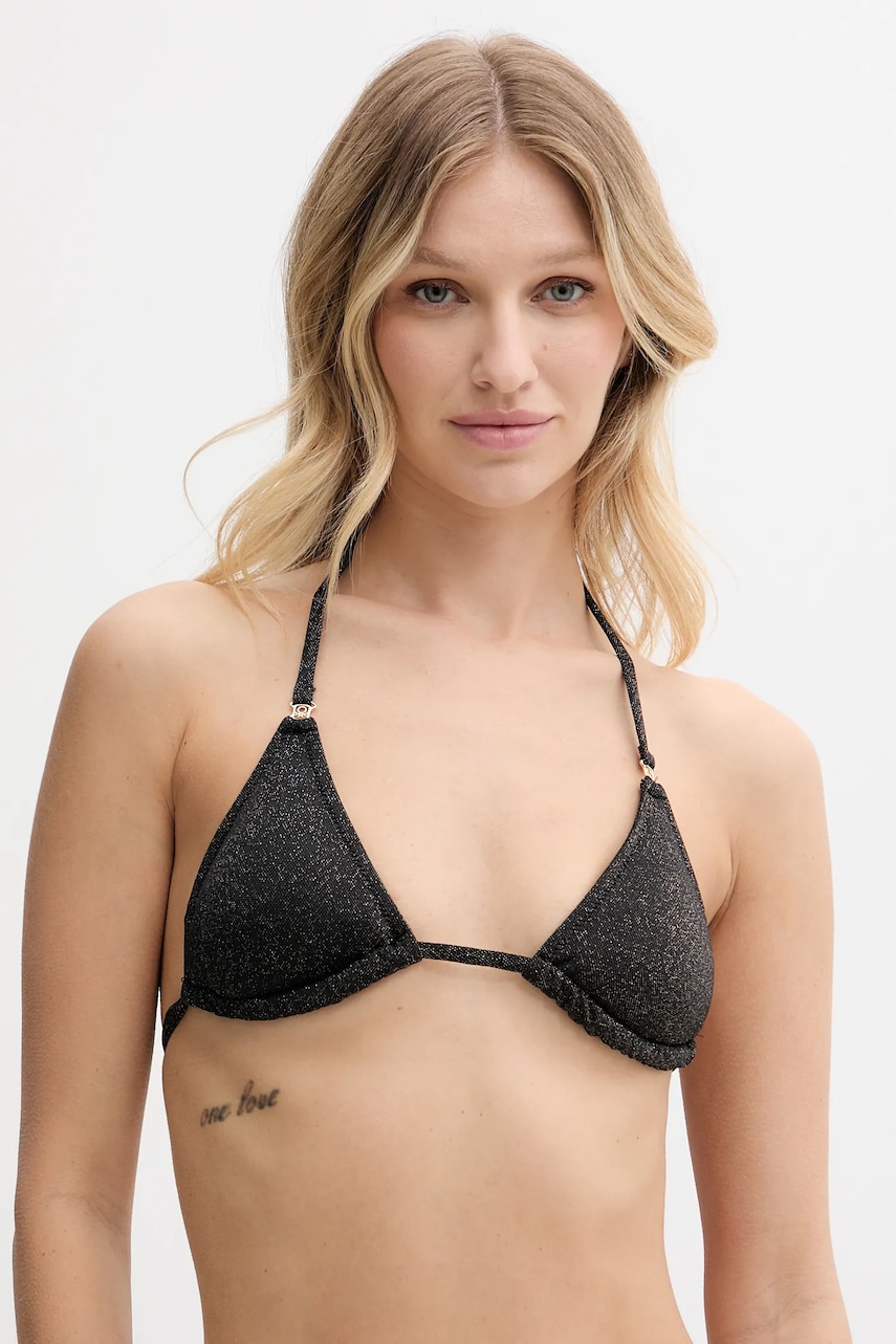 United Colors of Benetton sutien de baie culoarea negru, cupa usor rigidizata, 36WR5R05C