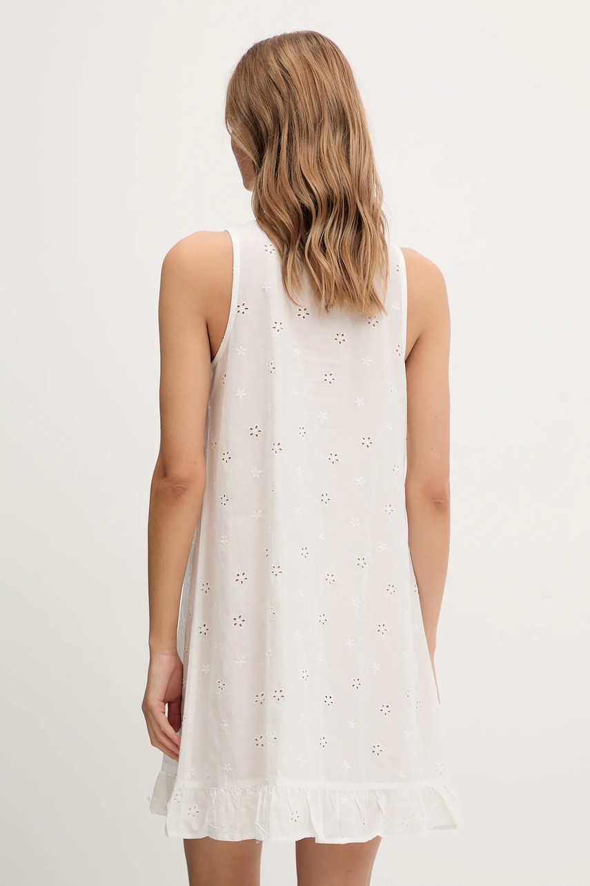 Ночная рубашка United Colors of Benetton цвет белый хлопковое 4SHX3C008