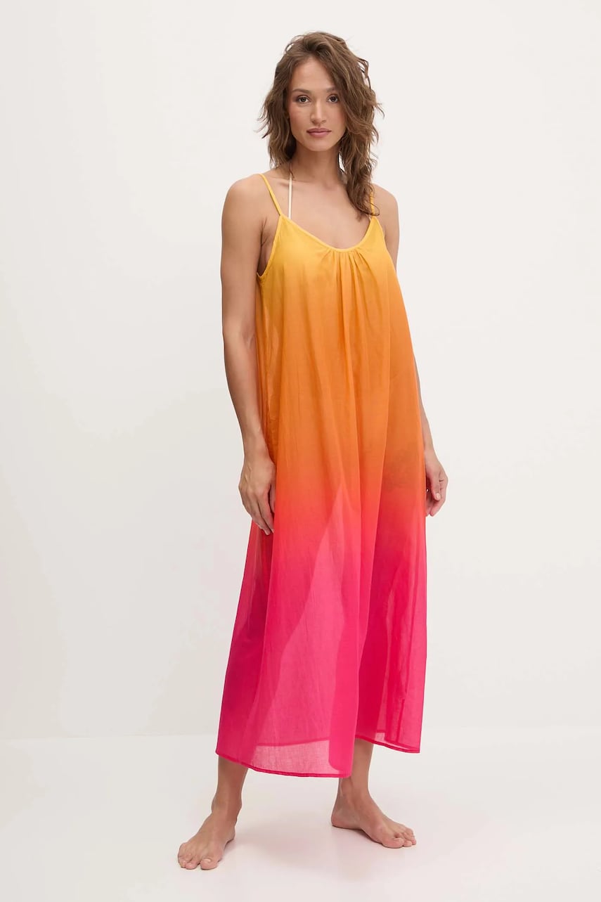 Chantelle rochie de plaja din bumbac AURORA culoarea portocaliu, C16YW1