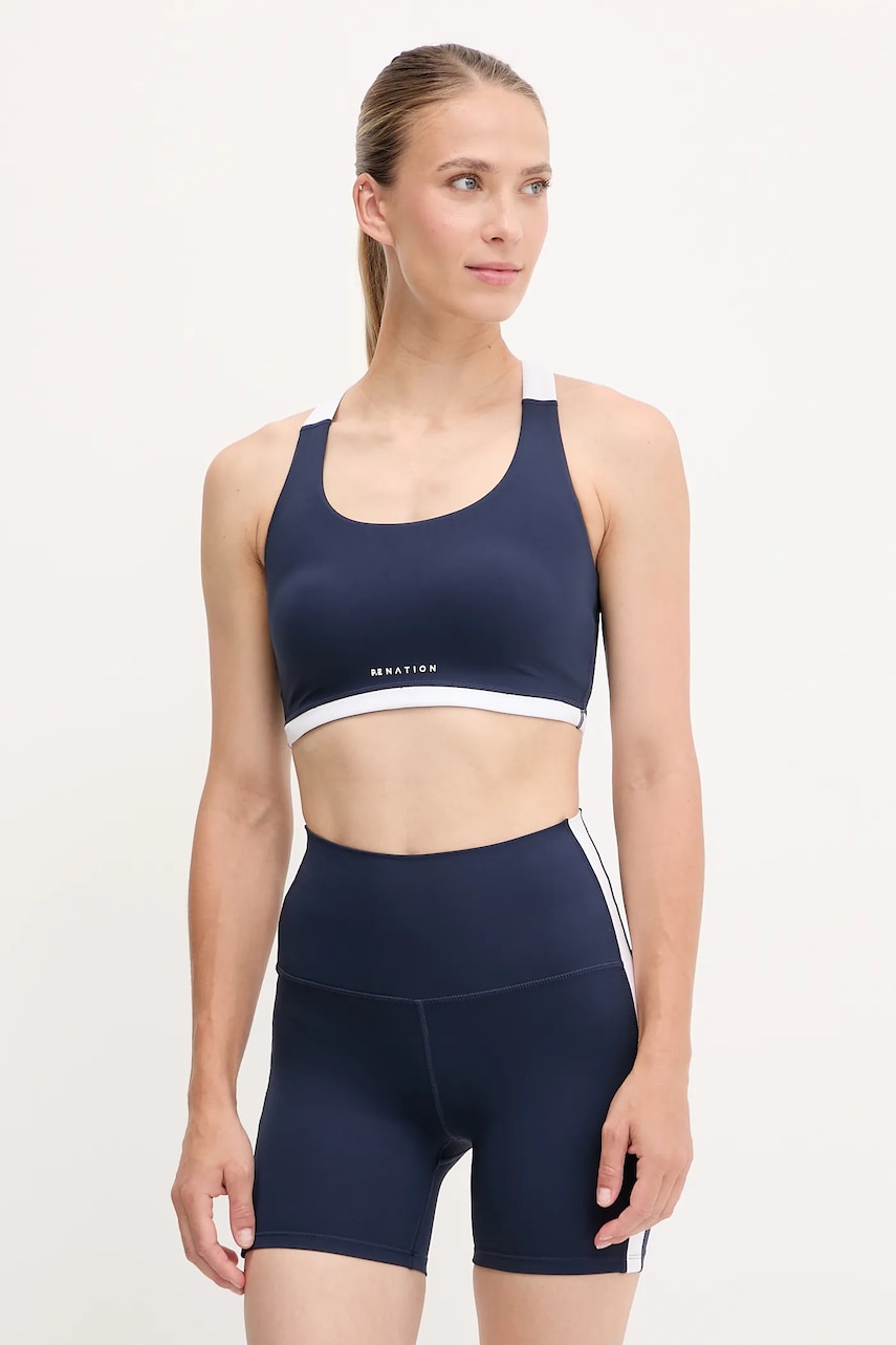 P.E Nation sutien sport Highgate culoarea bleumarin, uni, 252C086