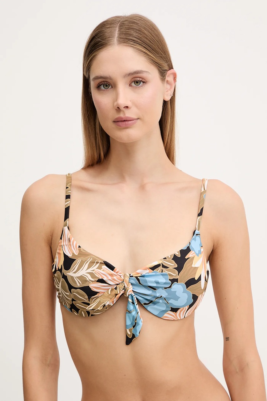Rip Curl sutien de baie culoarea negru, cupa ușor rigidizată, 0EOWSW