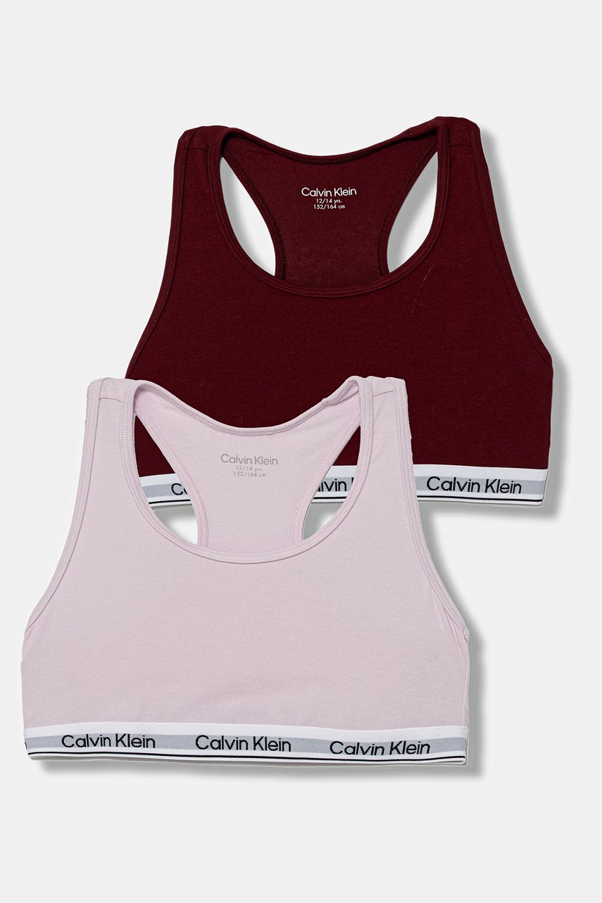 Levně Dětská podprsenka Calvin Klein Underwear 2-pack béžová barva, G80G800742