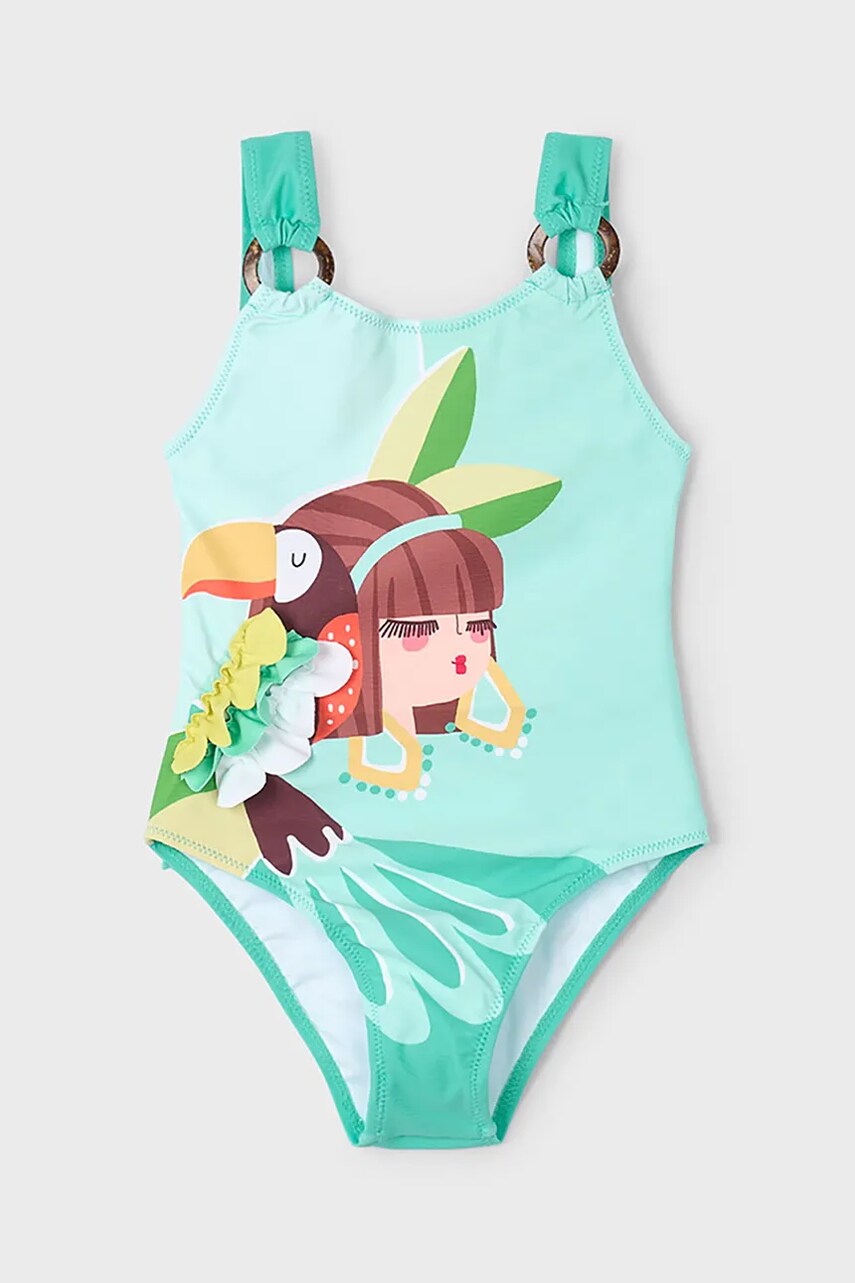 Mayoral costum de baie dintr-o bucata pentru copii culoarea verde, 3718
