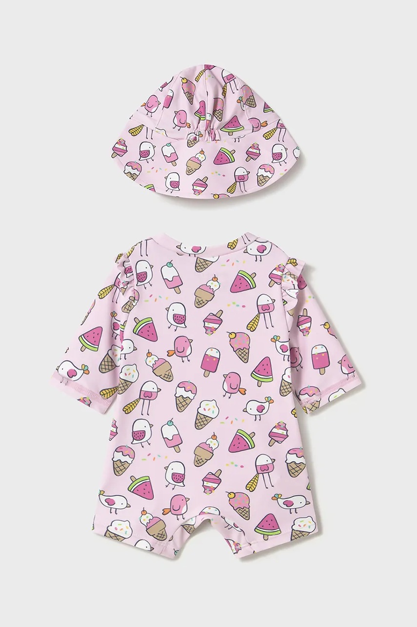 Детский купальник Mayoral Newborn цвет розовый 1619