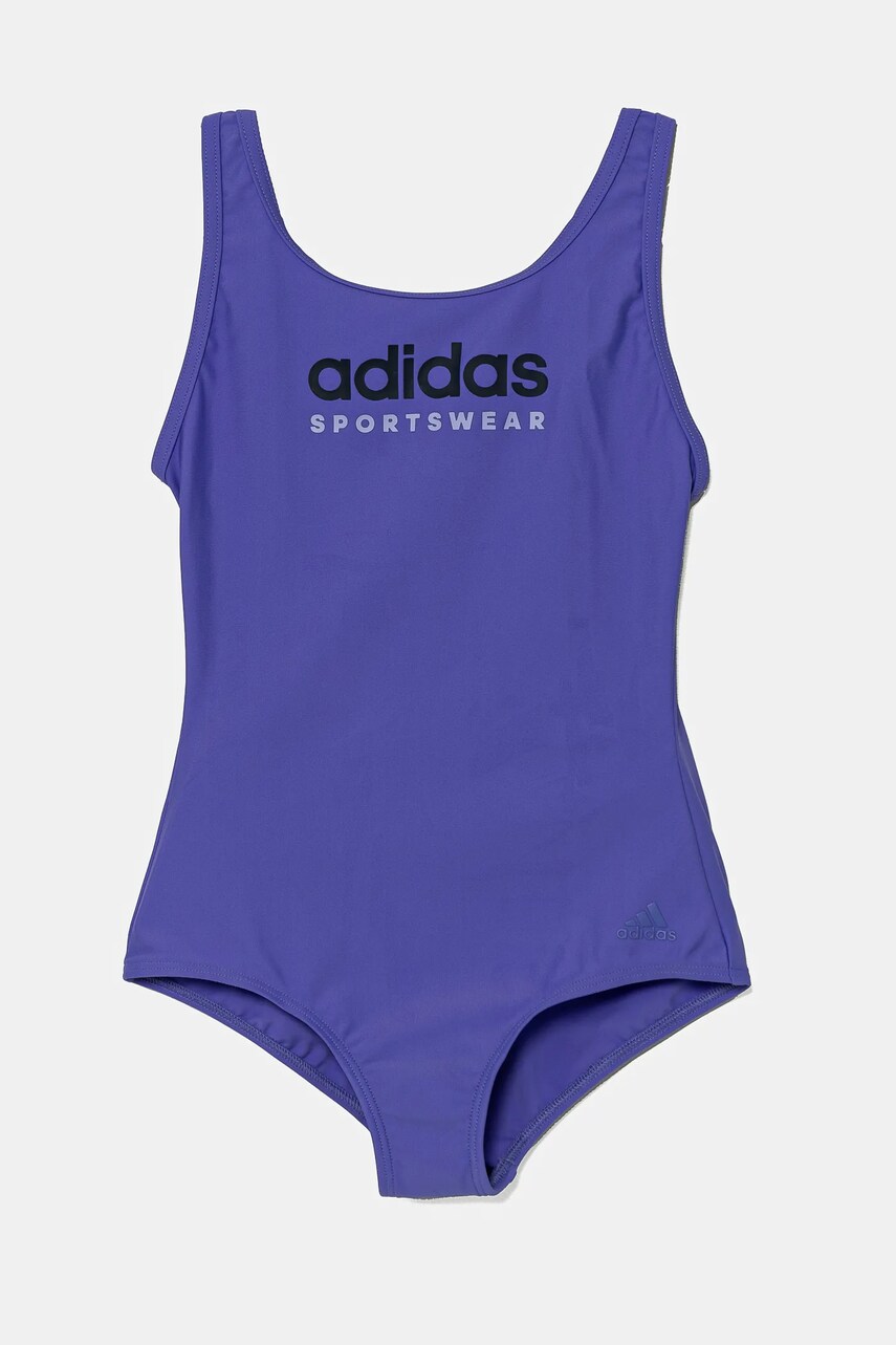 adidas Performance costum de baie dintr-o bucata pentru copii culoarea violet, JH1035