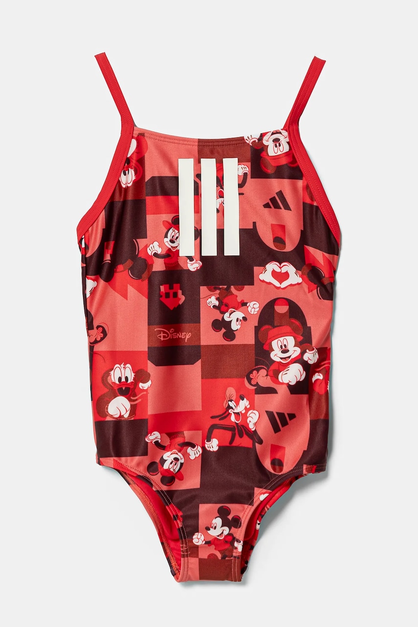 adidas Performance costum de baie dintr-o bucată pentru copii AD DY MICK x Disney culoarea roșu, JF8435