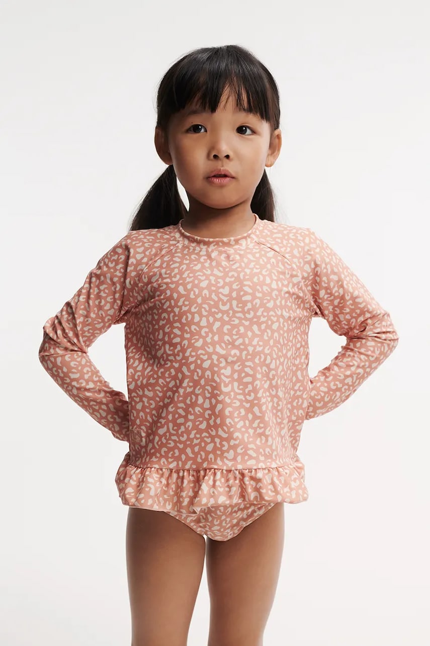 Liewood costum de baie pentru copii din două piese Dagny Swim Set culoarea portocaliu, LW19668 Liewood costum de baie pentru copii din două piese Dagny Swim Set culoarea portocaliu, LW19668