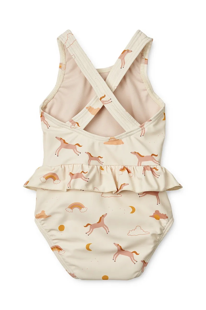 Детский цельный купальник Liewood Amina Baby Printed Swimsuit цвет бежевый LW19981