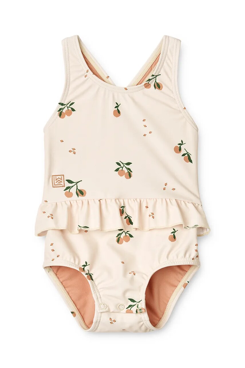 Liewood costum de baie dintr-o bucata pentru bebelusi Amina Baby Printed Swimsuit culoarea bej, LW19981