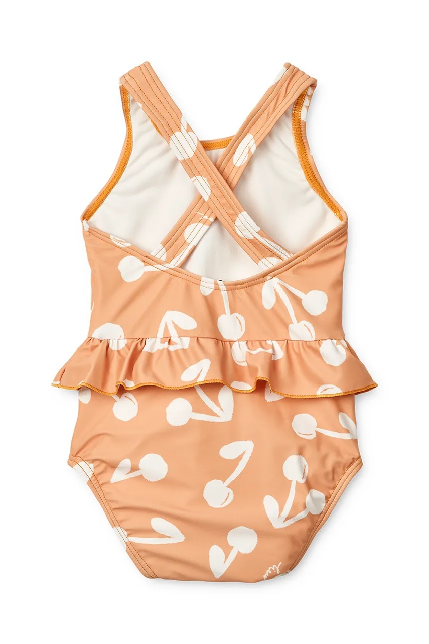 Детский цельный купальник Liewood Amina Baby Printed Swimsuit цвет оранжевый LW19981